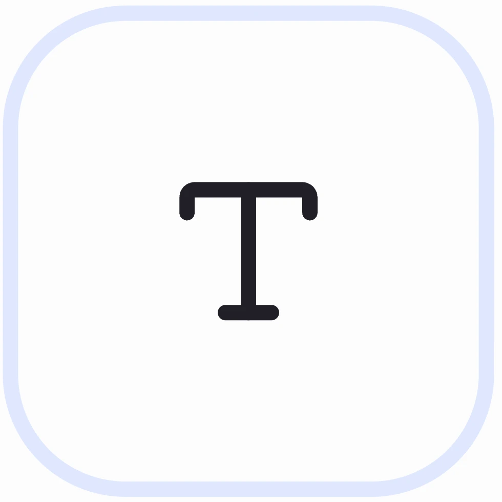 Icône représentant le composant Texte dans Compoz